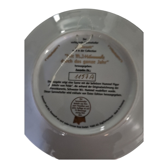 MJ Hummel Erntezeit wird in der Collection Gobel porcelain plate 8โฆ - Picture 4 of 8